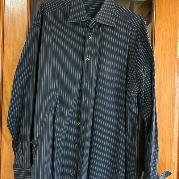 Men's Gucci X Tom, Ford pinstripe dress shirt size 46/18 made in Italy - Picture 2 of 8
